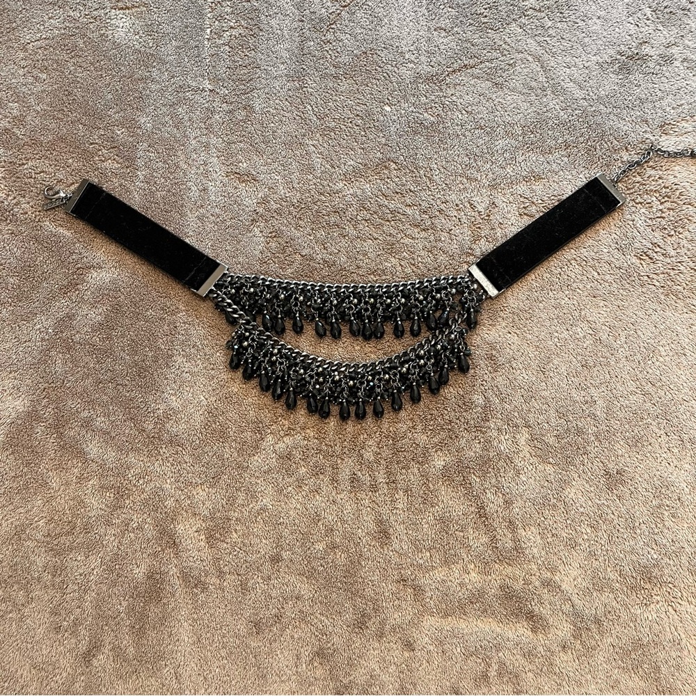Elegant Black Beaded Necklace $15